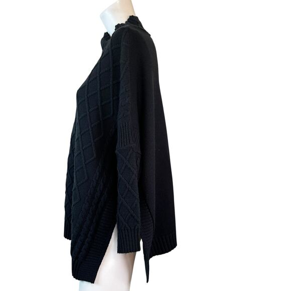 Mer-Sea Women's Lisbon Lattice Front Traveler Sweater Blue O/S EUC - Picture 3 of 6